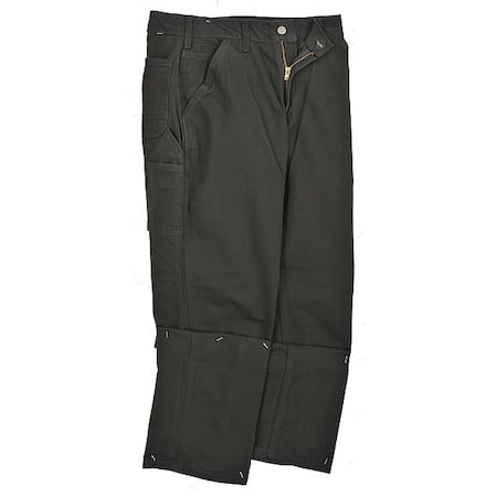 Men's Dungaree Work Pants, 36 in, Black, Cotton MPN:B11-BLK 36 32