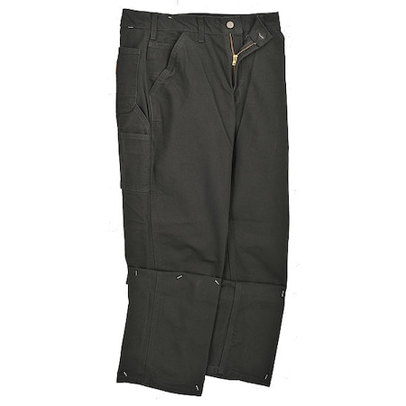 Men's Dungaree Work Pants, 42 in, Black, Cotton MPN:B11-BLK 42 32