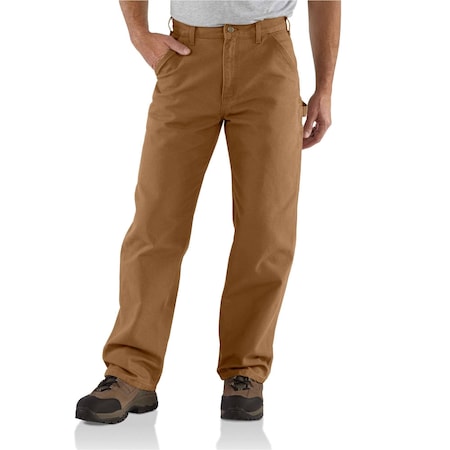 Mens Loose Straight Dungaree, 12oz 100% Cotton Washed Duck, Carhartt Brown, 38 in x 32 in MPN:B11-BRN