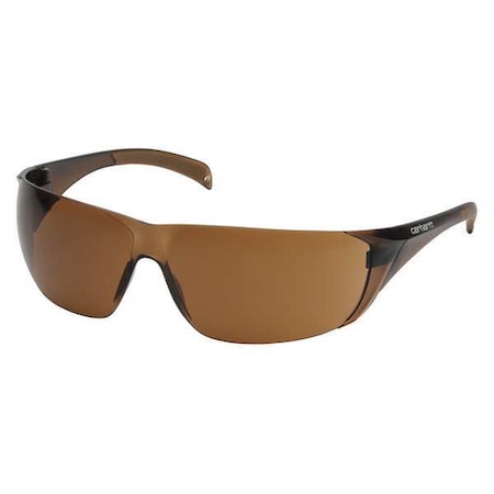 Billings, Safety Glasses, Anti-Scratch, Amber Lens, Brown Frame, Frameless MPN:CH118S