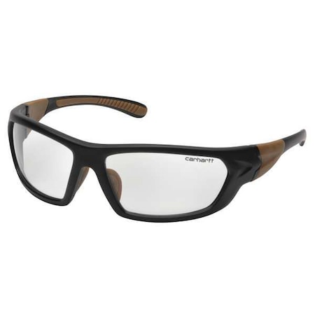 Carbondale, Safety Glasses, Anti-Fog, Anti-Static & Anti-Scratch, Clear Lens, Black, Tan Frame MPN:CHB210DT