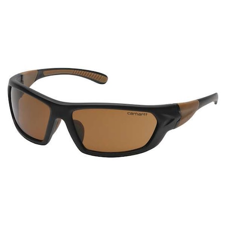 Carbondale, Safety Glasses, Anti-Scratch, Amber Lens, Black, Tan Frame, Full-Frame MPN:CHB218D