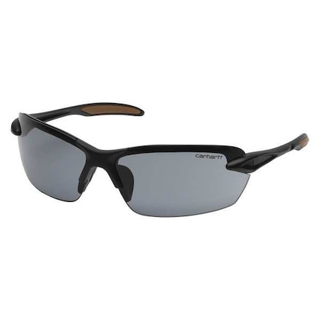 Spokane, Safety Glasses, Anti-Scratch, Gray Lens, Black Frame, Half-Frame MPN:CHB320D