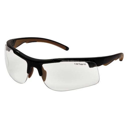 Rockwood, Safety Glasses, Anti-Fog, Anti-Static & Anti-Scratch, Clear Lens, Black Frame, Half-Frame MPN:CHB710DTCS