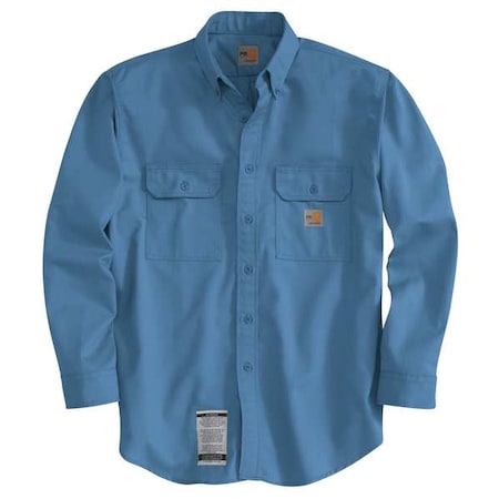 Men's Flame-Resistant Collared Shirt, 8.6 cal/sq cm, LT, 12% Nylon, 88% Cotton MPN:FRS160-MBL LRG TLL