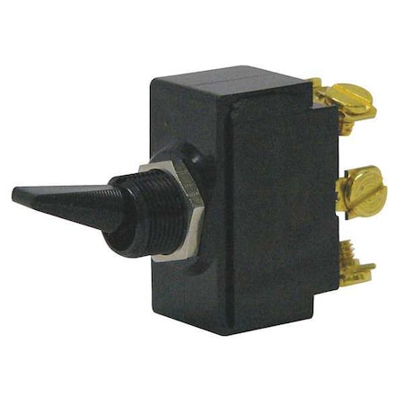 Toggle Switch, DPST, 4 Connections, On/Off, 1 1/2 hp, 10A at 250V AC, 20A at 125V AC MPN:2GK724-D-4B-B