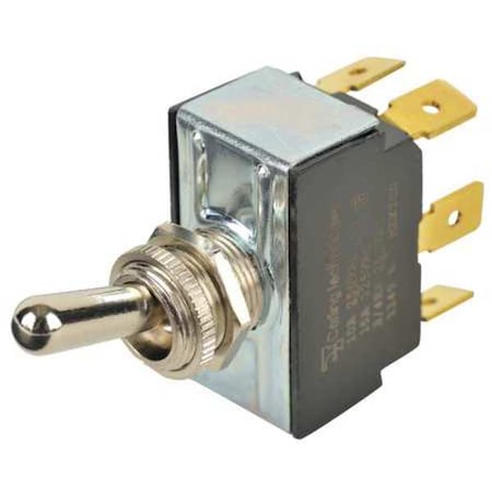 Toggle Switch, DPDT, 6 Connections, On/On, 3/4 hp, 10A at 250V AC, 15A at 125V AC MPN:2GL51-73