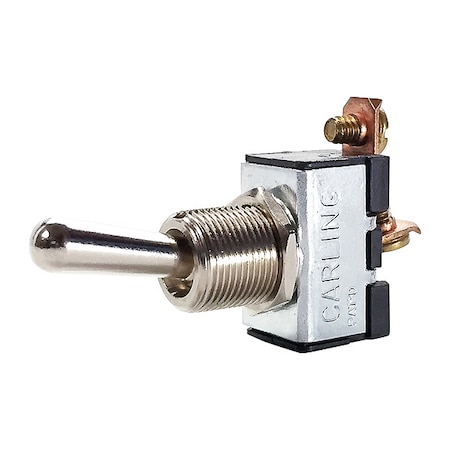 Toggle Switch, SPST, 2 Connections, On/Off, 1 1/2 hp, 10A at 250V AC, 20A at 125V AC MPN:CA201-73
