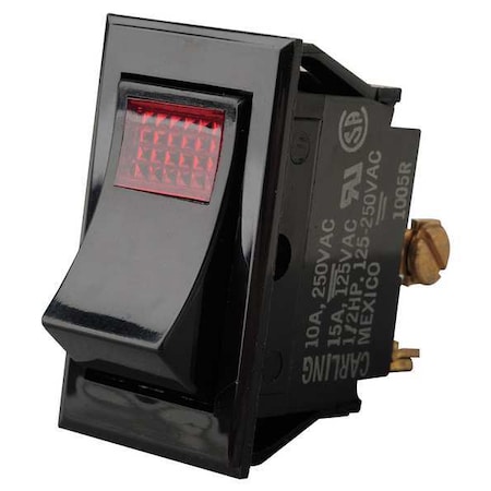 Lighted Rocker Switch, SPST, 3 Connections MPN:LTILA54-6S-BL-RC-NBL/125N