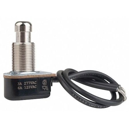 Miniature Push Button Switch, Extended, Momentary Action, Not Applicable Release, Non-Illuminated MPN:P267F-1D-RND-MTL-XG