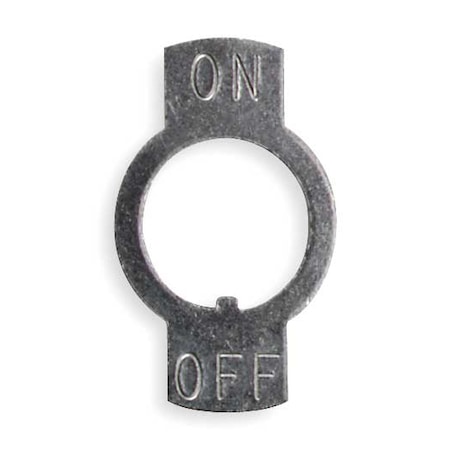 IndicatorPlate, On/Off, Gry/Gry, Round, PK25 MPN:Y01