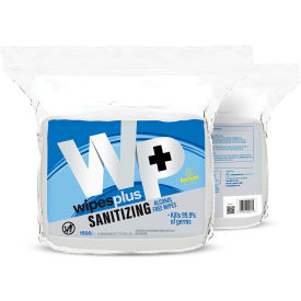 WipesPlus® Hand Sanitizing Alcohol Free Wipes Lemon Scent 1500 Wipes/Bag 37502