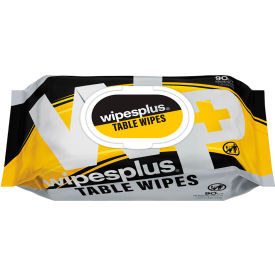 WipesPlus® Table Wipes Lemon Scent 90 Wipes/Pack 37665