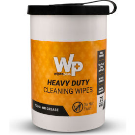 WipesPlus® Heavy Duty Cleaning Wipes Unscented 72 Wipes/Canister 37667