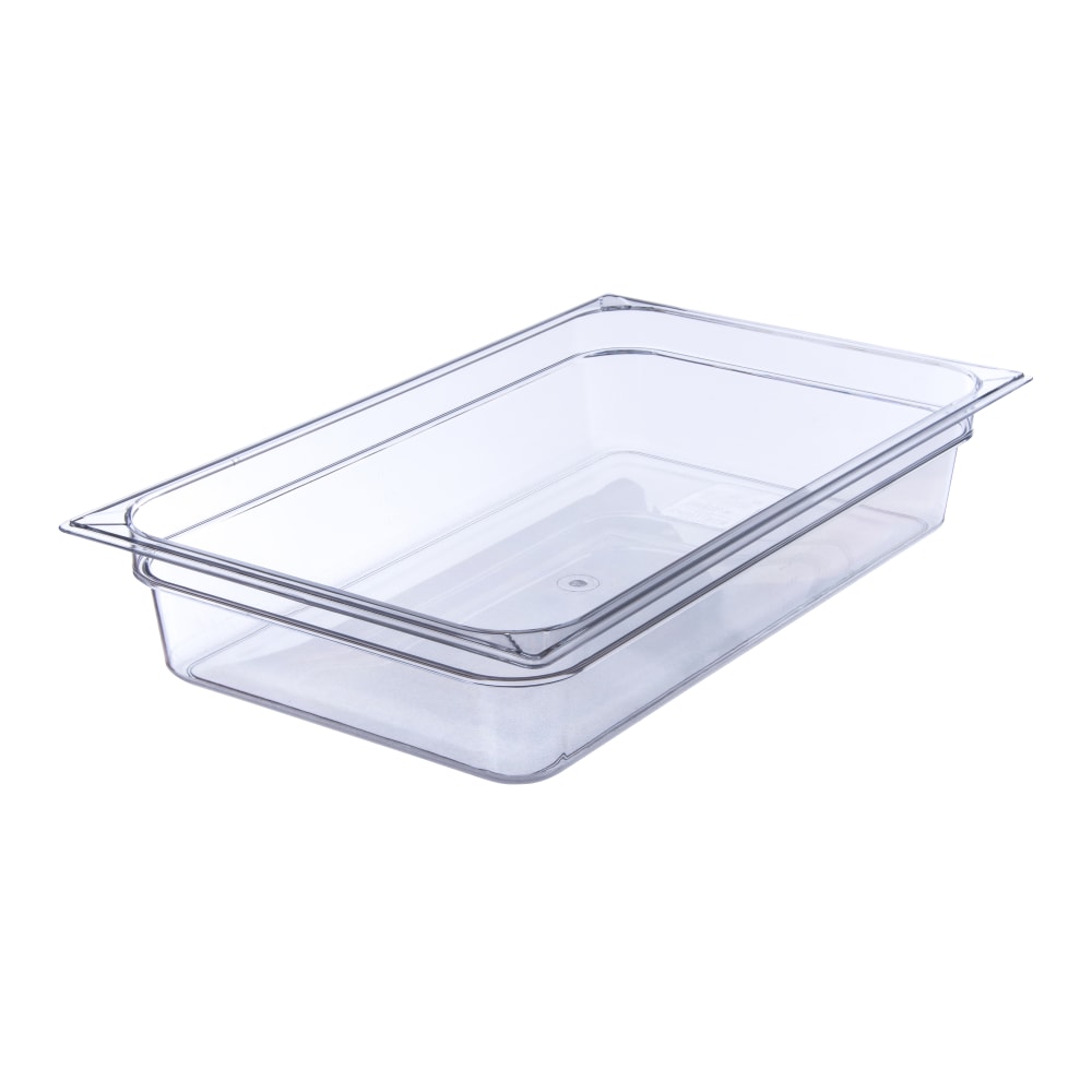 StorPlus Full-Size Plastic Food Pans, 4inH x 12 3/4inW x 20 3/4inD, Clear, Pack Of 6 MPN:10201B07
