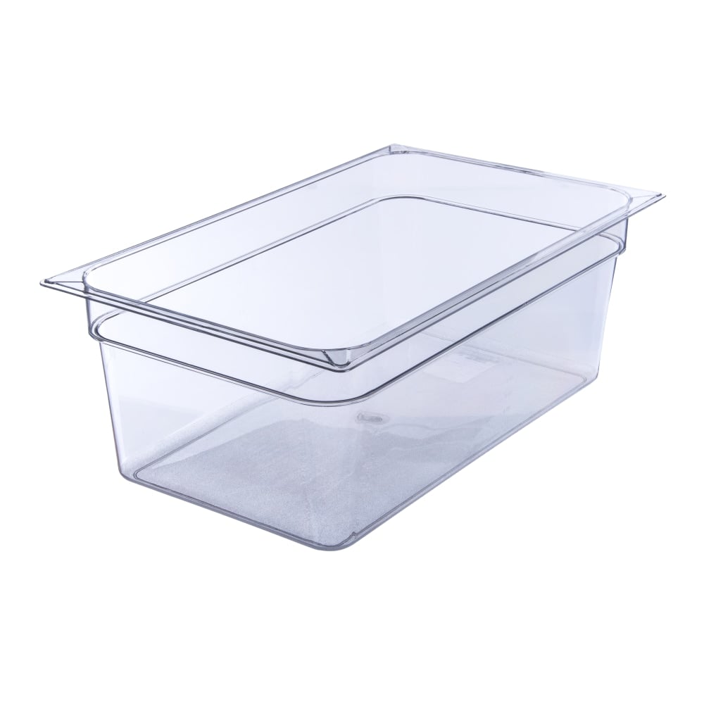 StorPlus Full-Size Plastic Food Pans, 8inH x 12 3/4inW x 20 3/4inD, Clear, Pack Of 6 MPN:10203B07