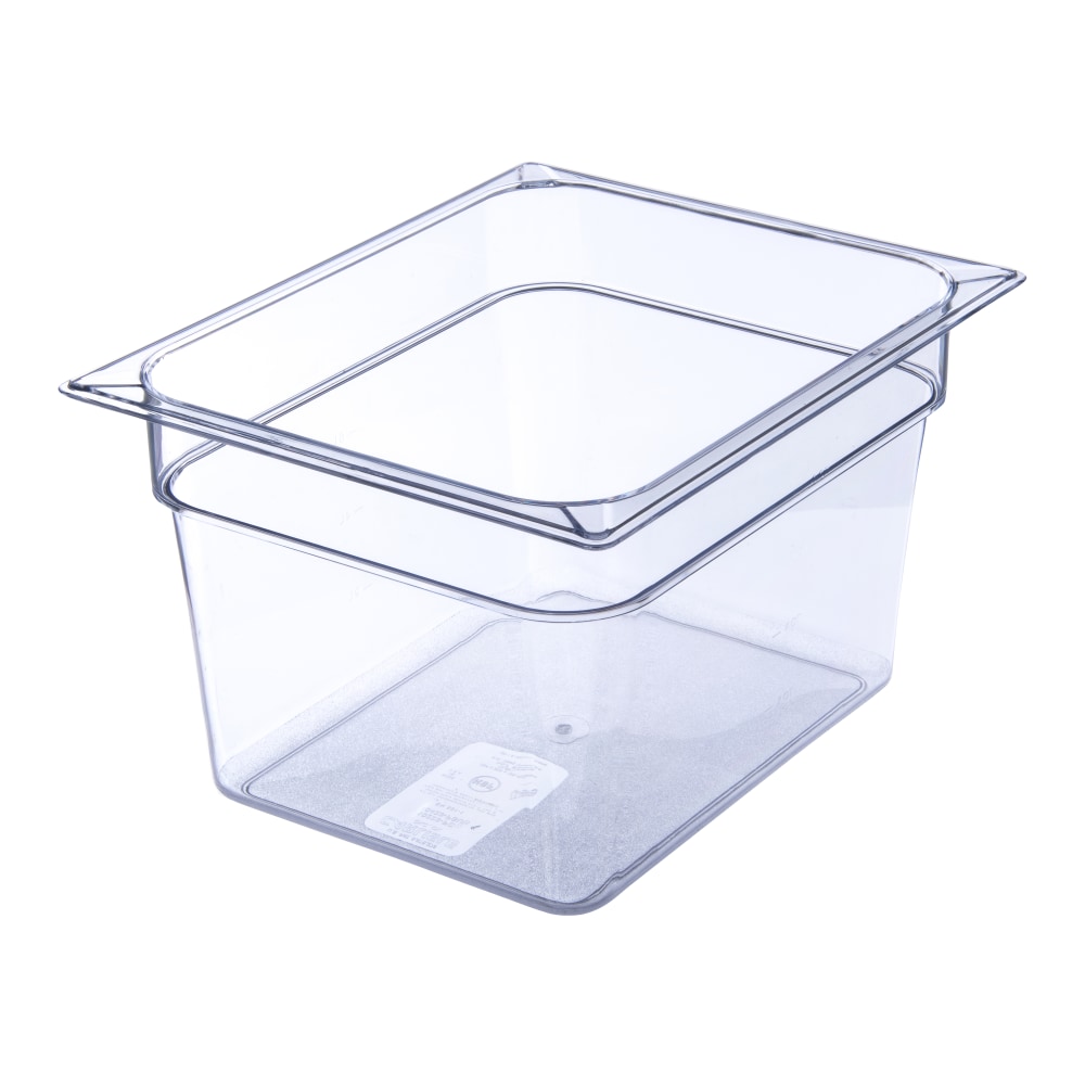 StorPlus 1/2-Size Plastic Food Pans, 8inH x 10 3/8inW x 12 3/4inD, Clear, Pack Of 6 MPN:10223B07