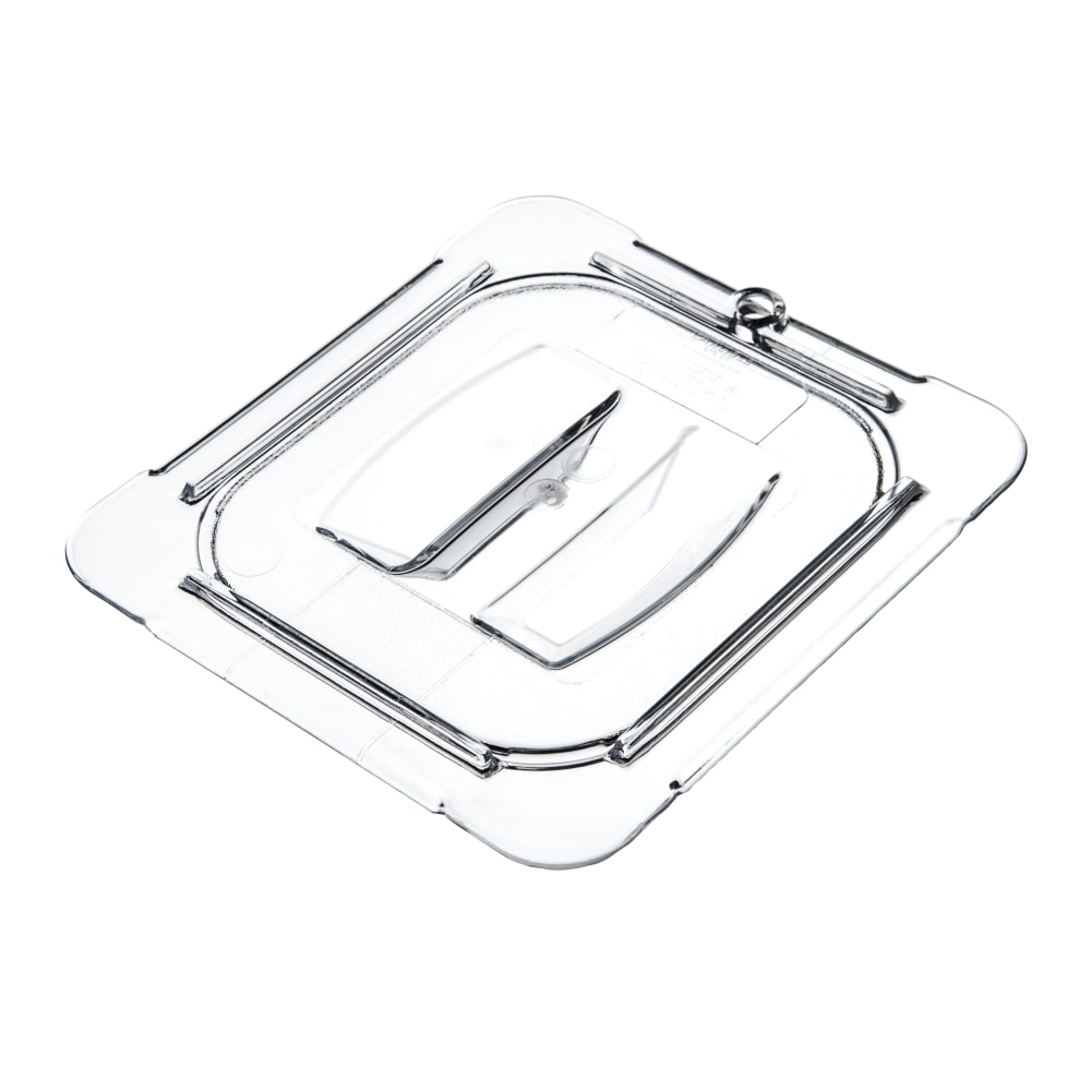 StorPlus 1/6-Size Plastic Handled Lids, 7/8inH x 6 3/8inW x 6 3/4inD, Clear, Pack Of 6 MPN:10310U07