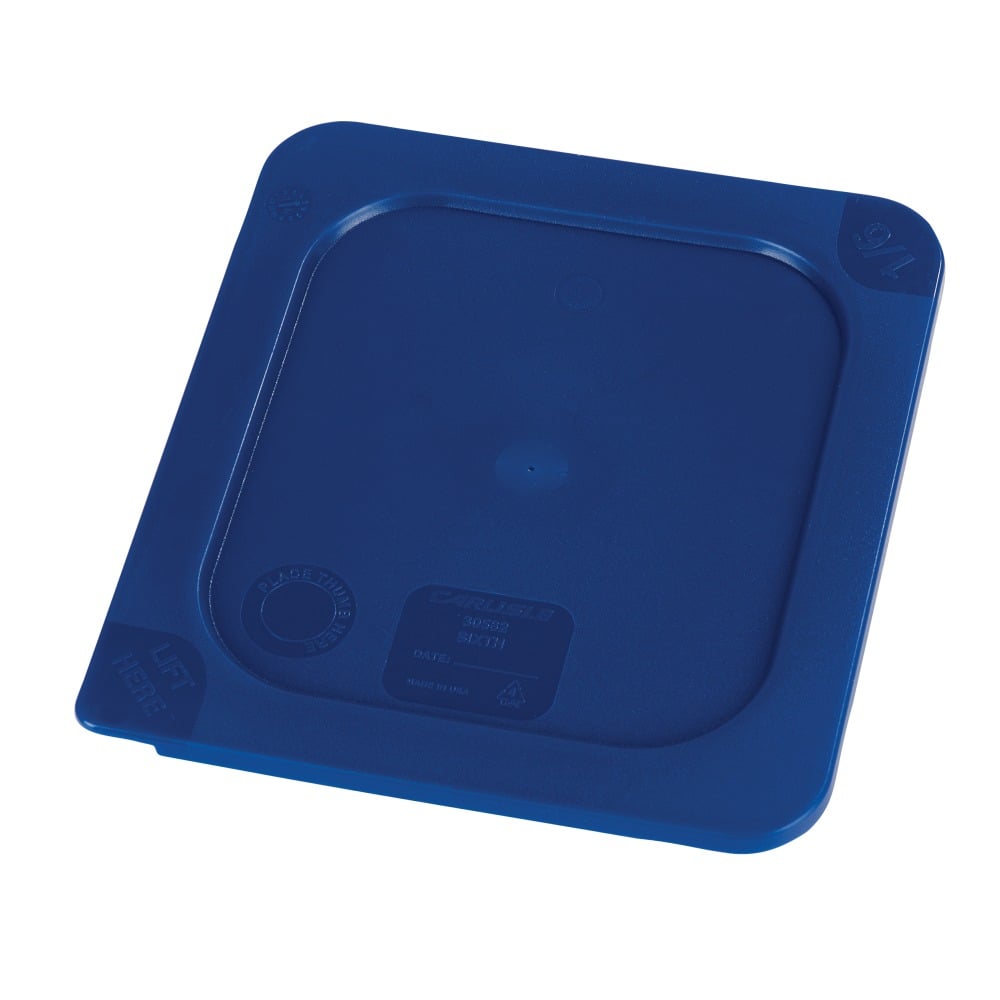 Carlisle Smart Lids, 1/6-Size, 1/2inH x 6 3/4inW x 6 3/8inD, Dark Blue, Pack Of 6 MPN:3058260