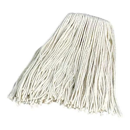 18 in L Flat Mop Head, Quick Change Connection, Cut-End, White, Rayon, PK12 MPN:369074B00