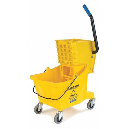 Side Press Mop Bucket and Wringer, Yellow MPN:3690804