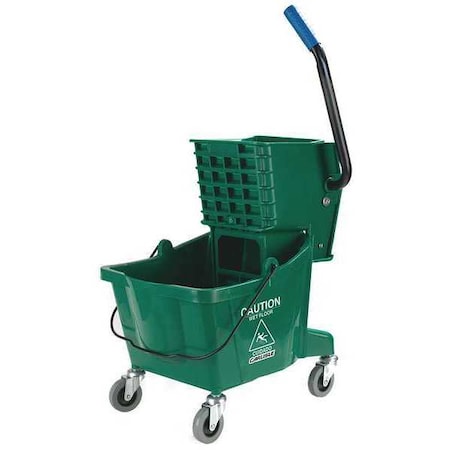 Side Press Mop Bucket and Wringer, Green MPN:3690809
