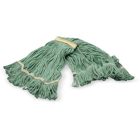 Small Looped End Mop, Green W/ Yellow Band, 369411B09 MPN:369411B09