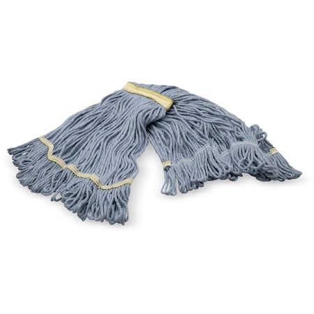Small Looped End Mop, Blue W/ Yellow Band, 369413B14 MPN:369413B14