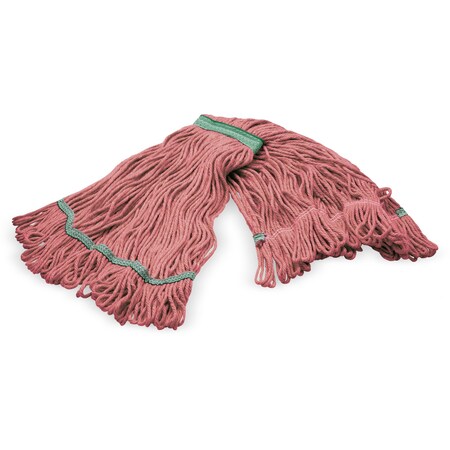 Looped-End Mop, M, Red w/Green Band, 4ply MPN:369417B05