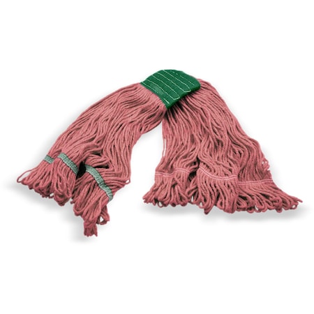 Looped-End Mop, M, Red w/Green Band, 4ply MPN:369418B05