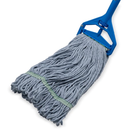 Looped-End Mop, M, Blue w/Green Band, 4ply MPN:369419B14