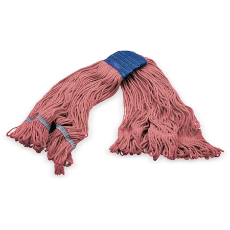 Looped End Mop XL, Red w/Blue Band, 4ply MPN:36943005