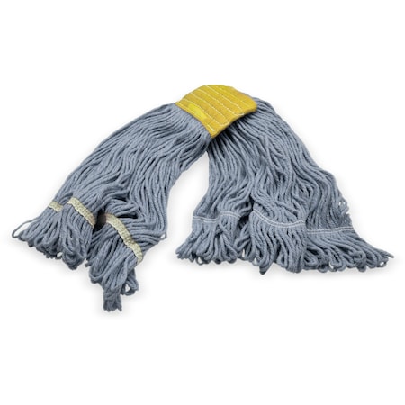 Small Looped End Mop, Blue W/ Yellow Band, 369513B14 MPN:369513B14