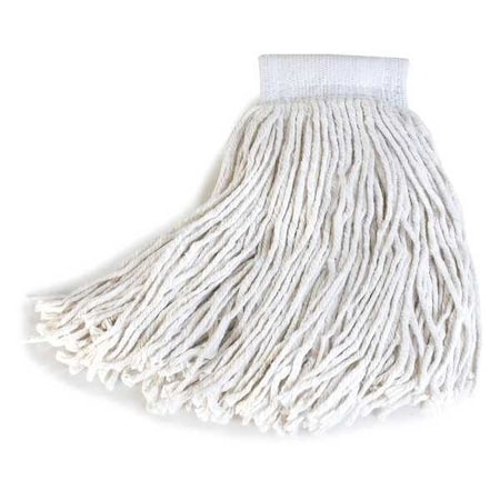 Large Mop Head, Quick Change Connection, Cut-End, White, Cotton, PK12 MPN:369817B00