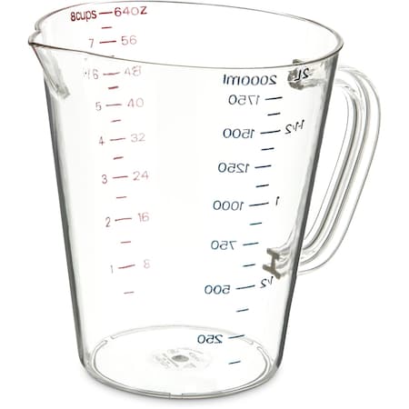Commercial Measuring Cup, 1/2 gal., Cl, PK6 MPN:4314407