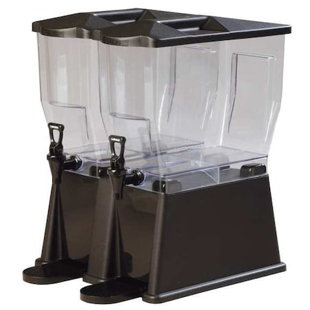Beverage Dispenser, Double, 6 Gal, Black MPN:1085103