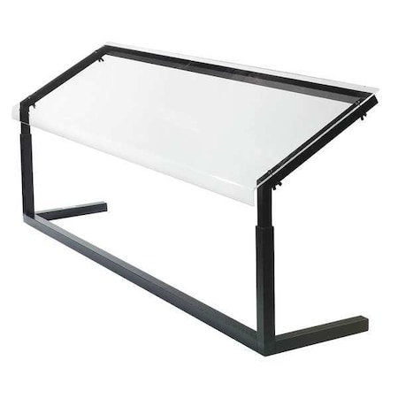Sneeze Guard, 48x17.25x12.44 in, Black MPN:924803