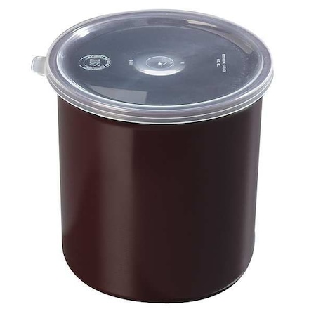 Food Crock with Lid, 5.18 in H, Brown, PK12 MPN:0301GR01