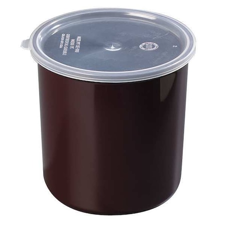 Food Crock with Lid, 6.75 in H, Brown, PK6 MPN:0302GR01