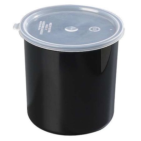 Food Crock with Lid, 6.75 in H, Black, PK6 MPN:0302GR03