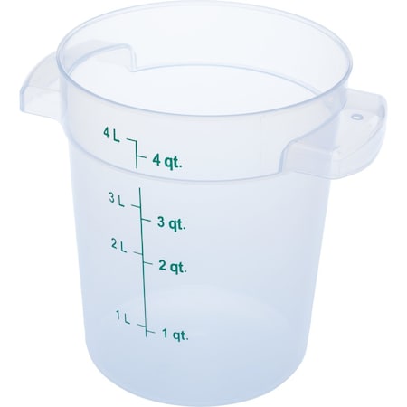 Food Storage Container, Color Clear, 4 qt MPN:1096430