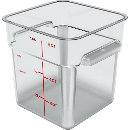 Food Storage Container, 8 qt, Clear MPN:1195307