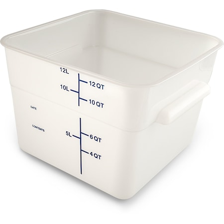 Food Storage Container, Square, 22 qt, Whit MPN:11964PE02