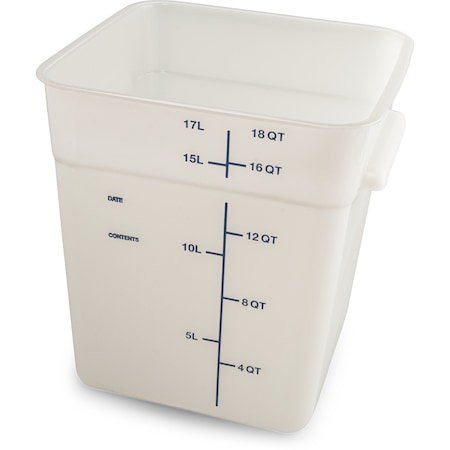 Food Storage Container, 18 qt, White MPN:11965PE02