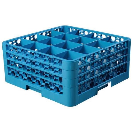 Glass Rack w/3 Extenders, 16 Comp, PK2 MPN:RG16-314