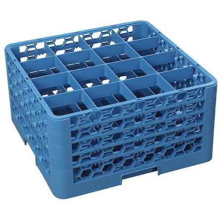 Glass Rack w/4 Extenders, 16 Comp, PK2 MPN:RG16-414