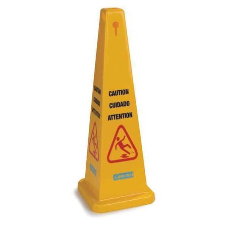 Caution Cone, Eng/Span/Fr, Yellow, 36in, PK3 MPN:3694104
