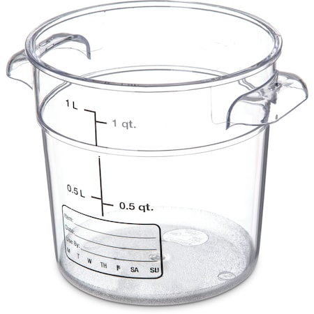 Round Container, 1 qt., Clr, PK12 MPN:1076107