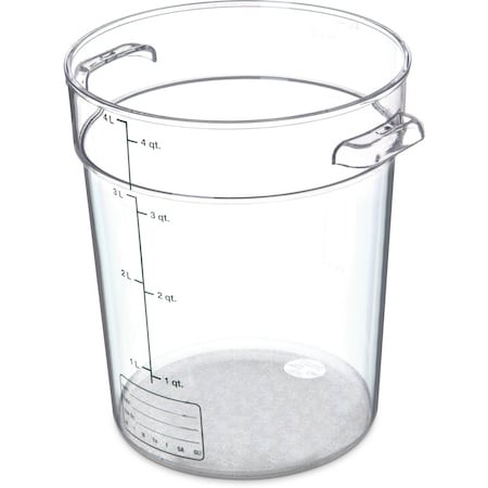 Round Container, 4 qt., Clr, PK12 MPN:1076407
