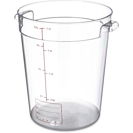 Round Container, 8 qt., Clr, PK12 MPN:1076607